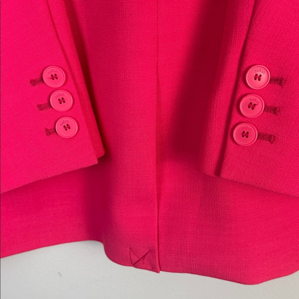 NEW BA&SH Cher Oversized Blazer Fuchsia Menswear Inspired Jacket Feminine Office - Picture 10 of 16